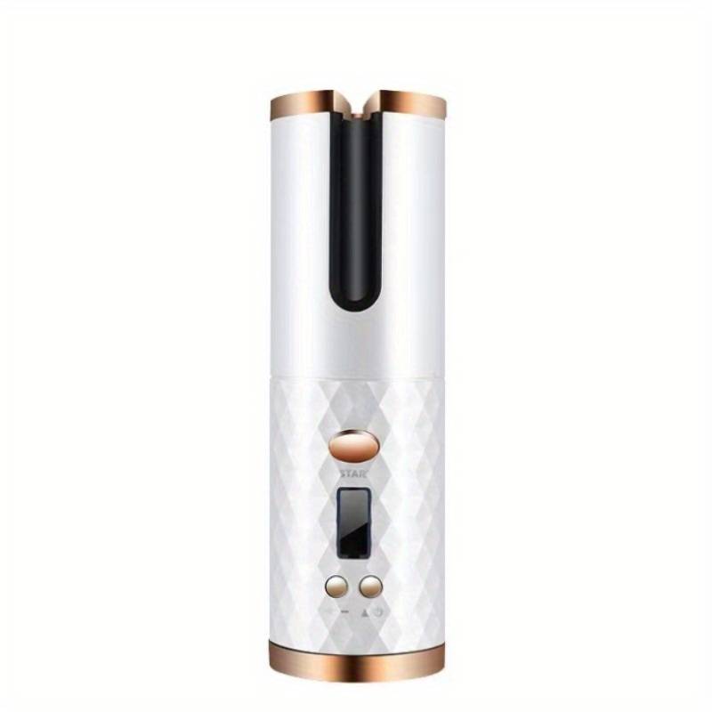 Beckett portable hair curler with a sleek design, ready for quick styling on the go, shown with the curling barrel and handle.