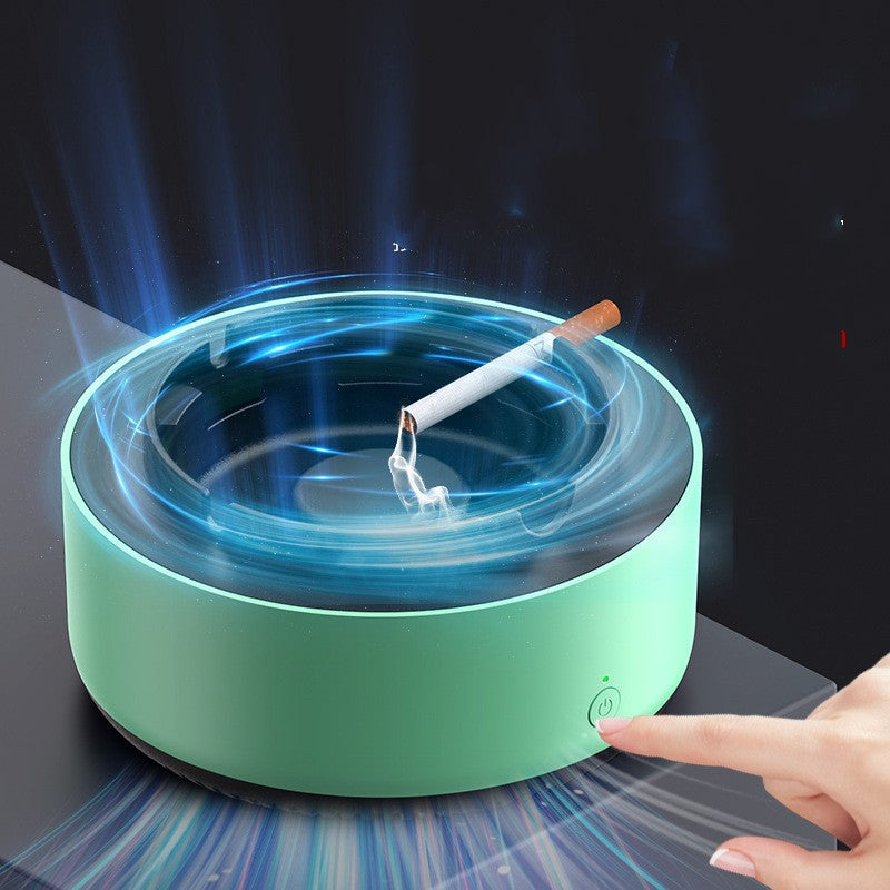 Beckett intelligent ash tray with sleek design, featuring a modern, easy-to-clean surface and built-in cigarette disposal features.