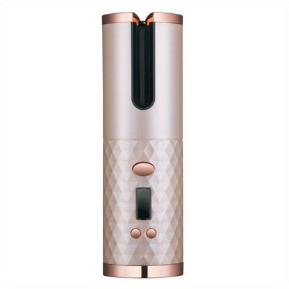 Beckett portable hair curler with compact design and digital controls, suitable for quick, on-the-go curling styling.