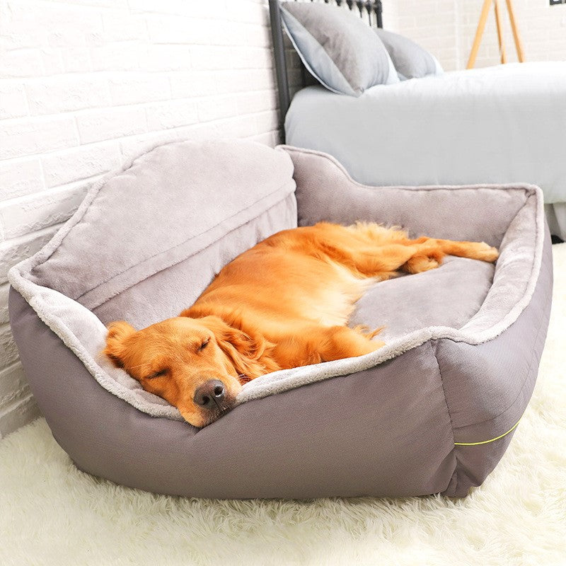 Beckett dog bed with plush fabric and cushioned sides, ideal for small to medium-sized pets to rest comfortably.