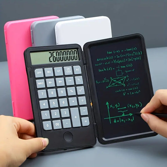 Beckett LCD calculator showing numeric keypad and display screen on a clean background