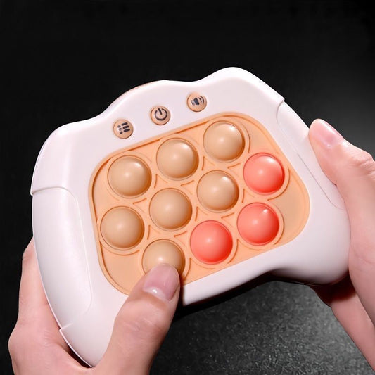 Beckett Push Popper toy with colorful, soft push buttons for sensory fun and stress relief.