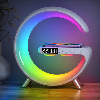 Beckett Charger Lamp with sleek modern design, featuring a built-in charging port and contemporary style for home or office use.