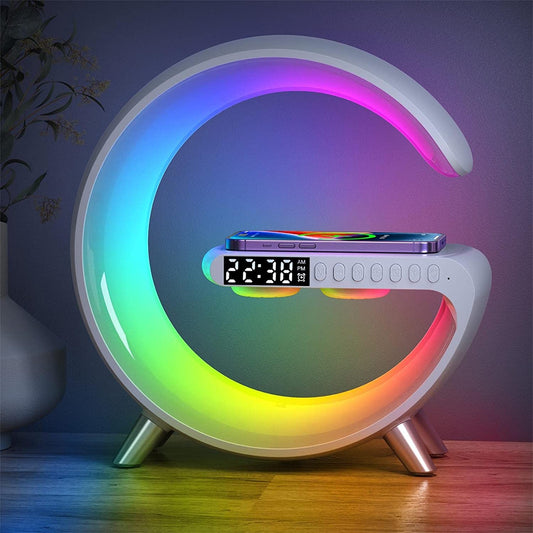 Beckett Charger Lamp with sleek modern design, featuring a built-in charging port and contemporary style for home or office use.