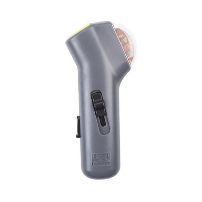 Beckett pet treat launcher with a cylindrical tube, designed to toss treats for dogs during playtime.