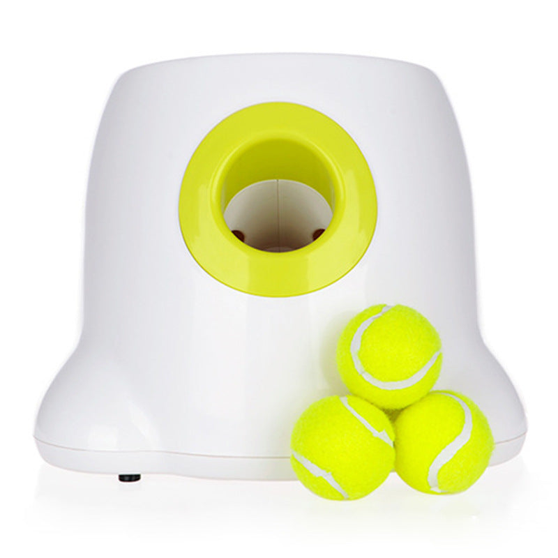Beckett ball launcher with ergonomic handle and adjustable settings, designed for easy outdoor play and practice.