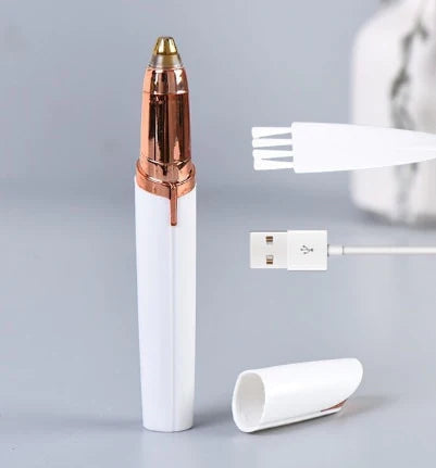 Beckett multipurpose eyebrow trimmer with sleek design and precision blades, suitable for shaping and grooming eyebrows.