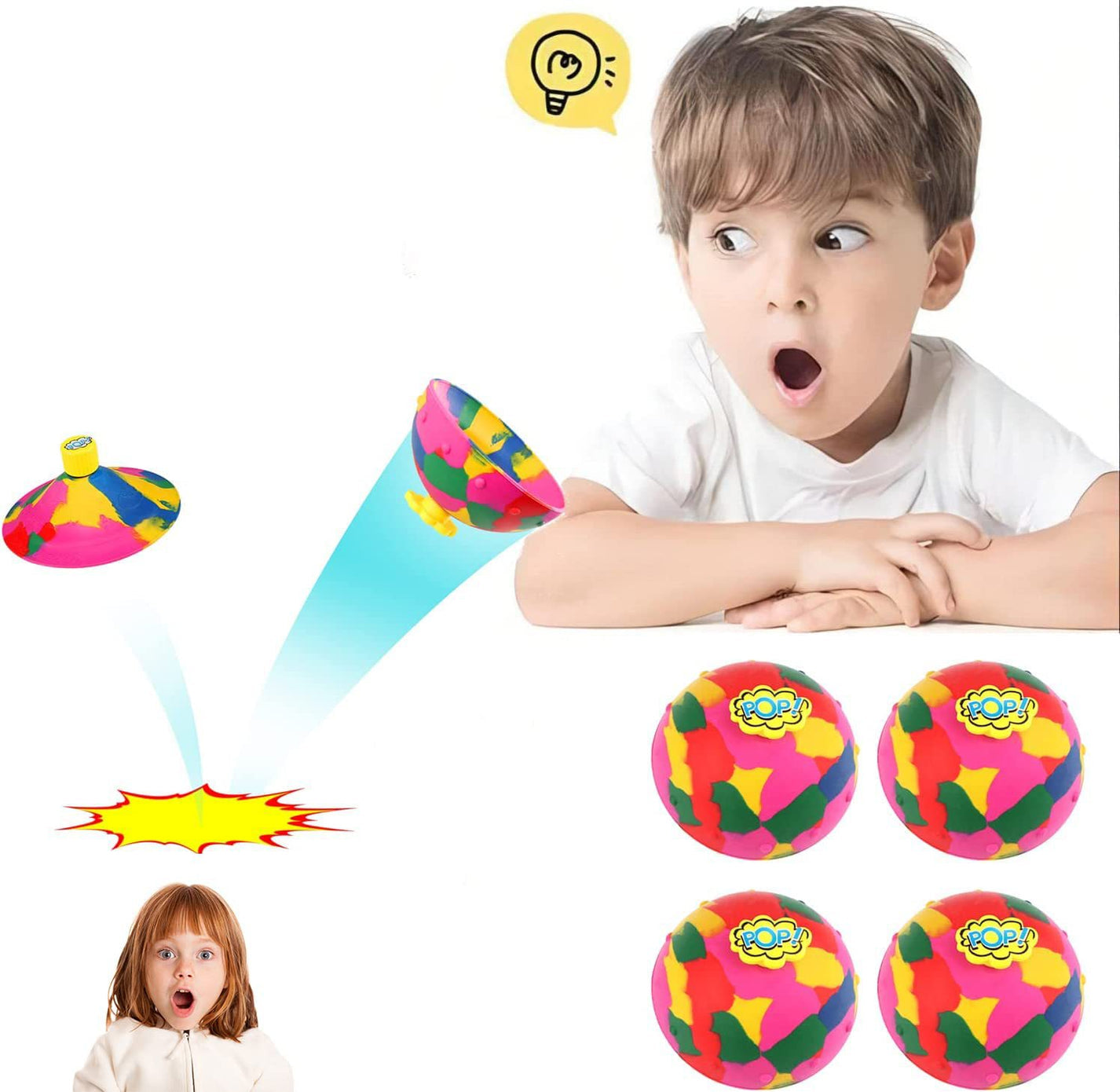 Beckett Fidget Bouncer toy with colorful bouncy ball and textured surface for stress relief and sensory play.