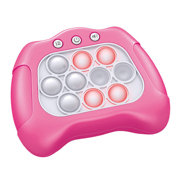 Pink Beckett Push Popper toy with colorful bubble pop design, perfect for stress relief and sensory play.