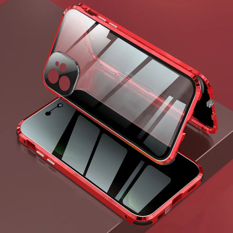 Beckett privacy screen with red tint, designed to protect screen visibility and enhance privacy on laptops or monitors.