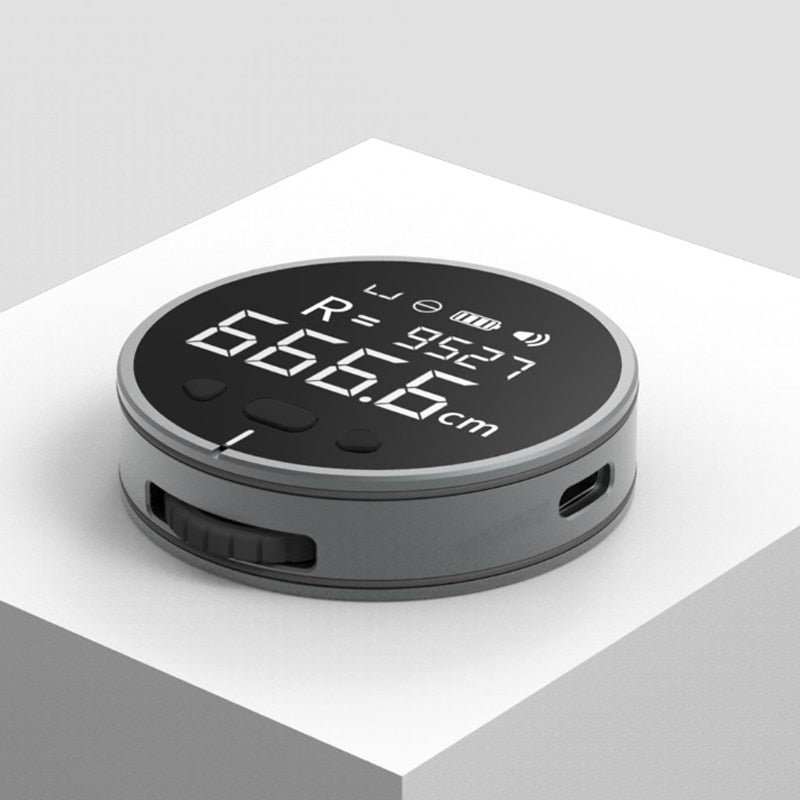 Beckett digital measurement tape displaying a clear LCD screen and flexible tape for accurate length measurements