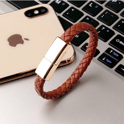 Beckett charging bracelet with sleek design, featuring integrated charging port and modern style, on a white background.