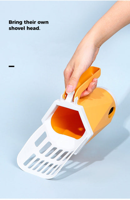 Ignisio cat litter box scoop with ergonomic handle and sturdy design for easy cleaning of feline litter boxes.