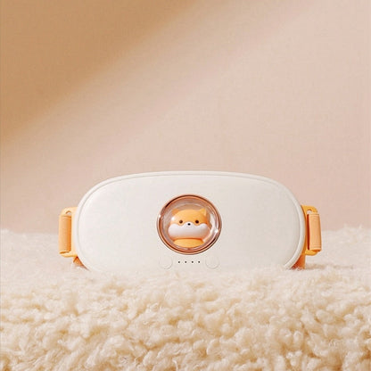 Beckett menstrual massager device for relief, shown with ergonomic design and control buttons on a white background.