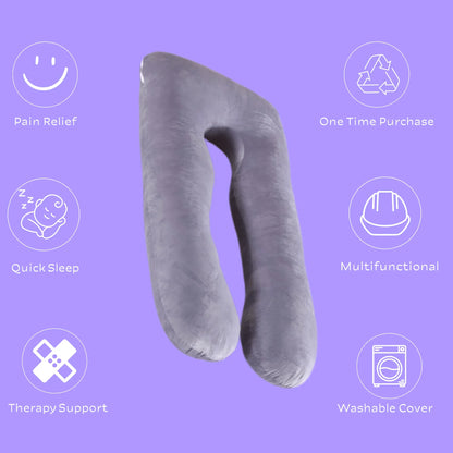 Beckett Sleep Therapy Pillow with ergonomic design, soft fabric cover, and supportive shape for comfortable sleep.