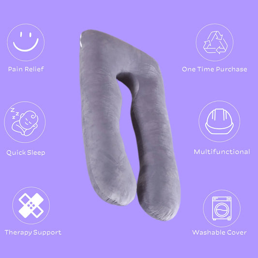 Beckett Sleep Therapy Pillow with ergonomic design, soft fabric cover, and supportive shape for comfortable sleep.