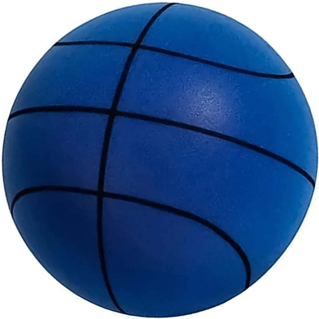 Beckett Silent Basketball with a smooth, matte surface and standard size for indoor play, designed for quiet handling and grip.