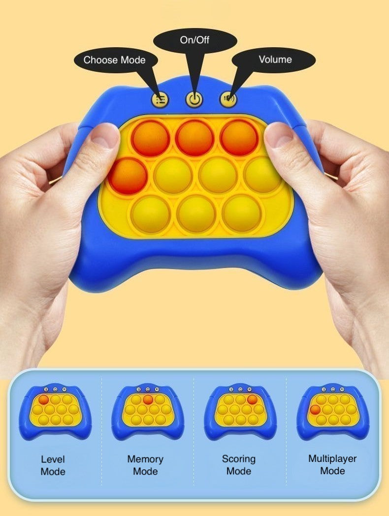 Beckett Push Popper toy with colorful plastic popper buttons and compact design, perfect for stress relief and sensory play.