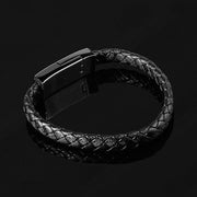Beckett charging bracelet with sleek black design and integrated charging port, stylish wearable tech accessory.