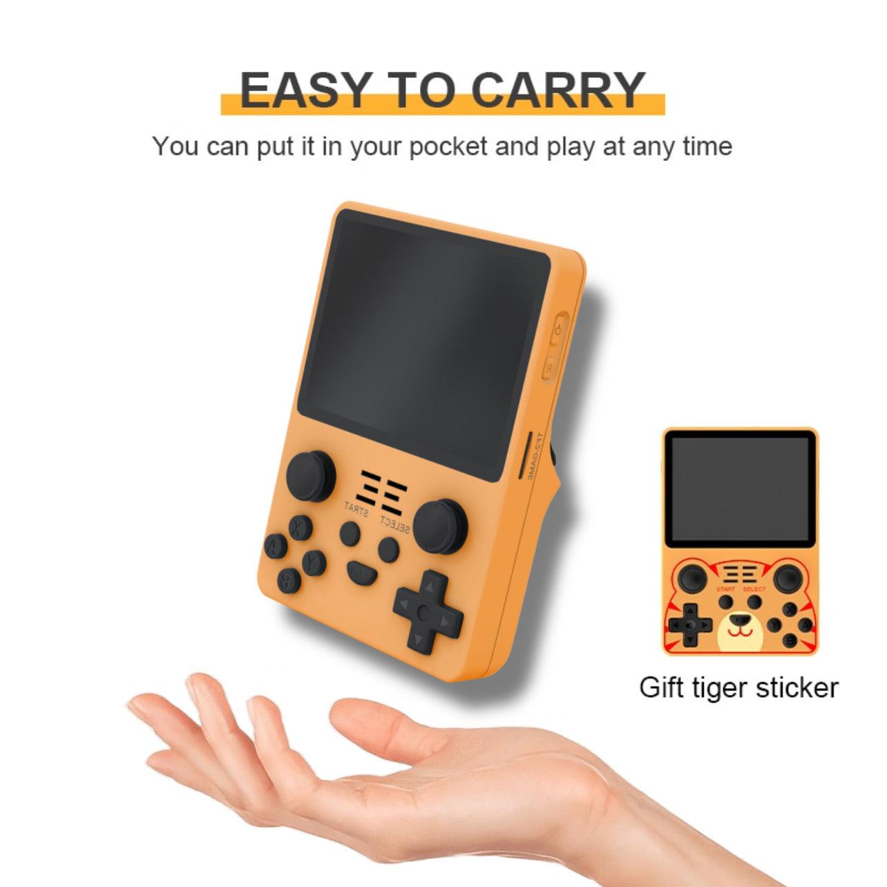 Beckett Arcade Console PocketPlay handheld game console with colorful buttons and screen for portable gaming fun.